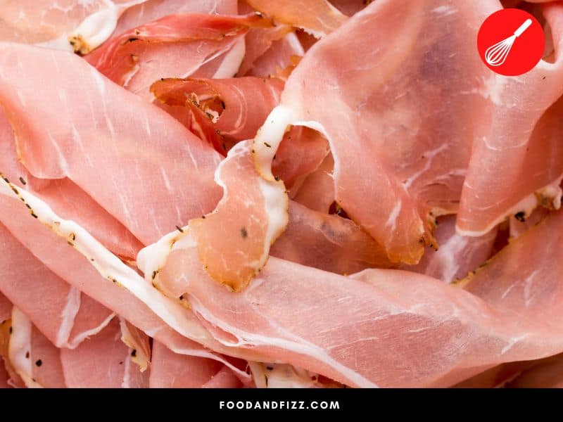 Parma ham is made with just Italian pork and salt. Air and time play a huge role in its flavor development.