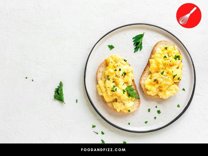 People love scrambled eggs because they are versatile and easy to cook.