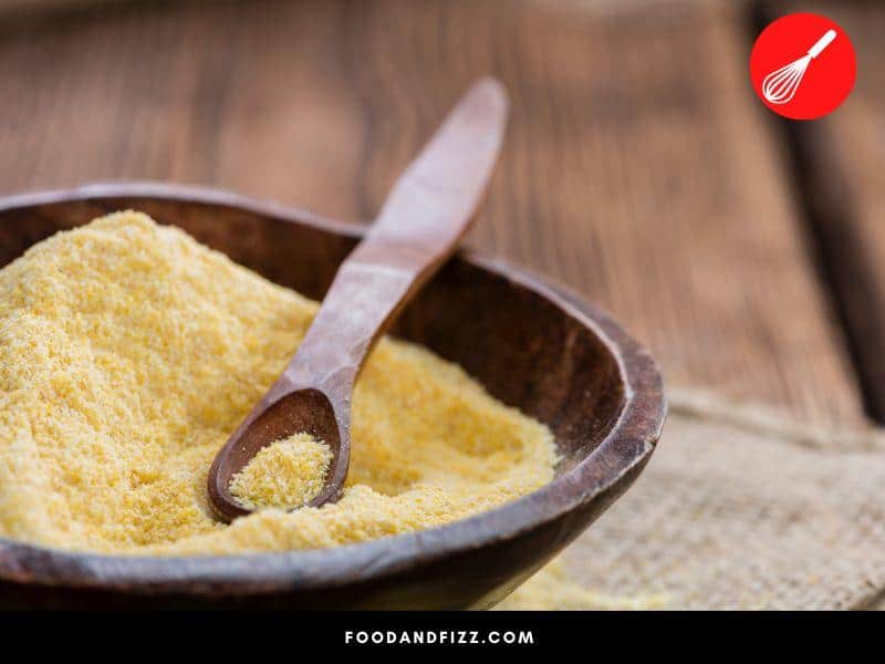 The crumbly texture of cornmeal ensures that the dough will not stick.