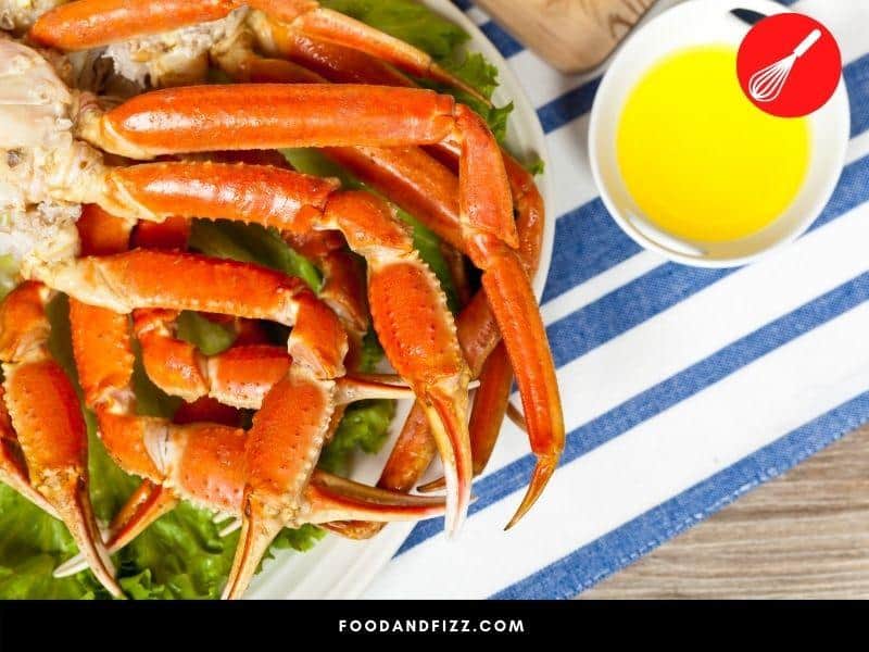 Thorough cleaning and thorough cooking of crab legs ensures they are safe to eat.