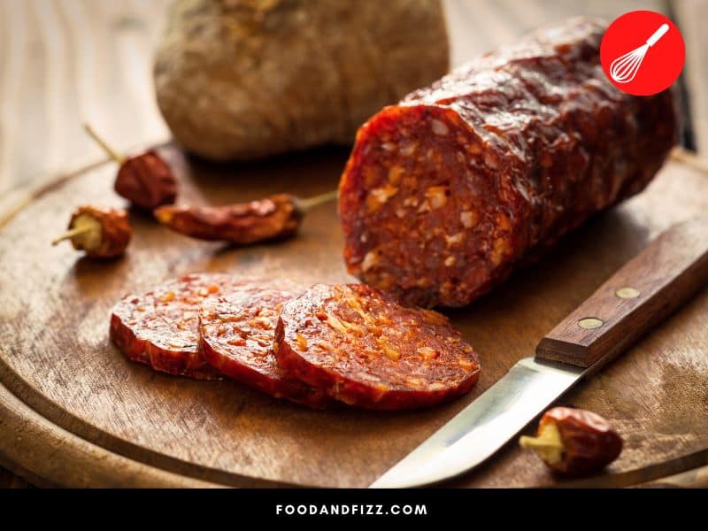 All pork or all beef pepperoni exists, but the mixture of both meats is the more popular version.