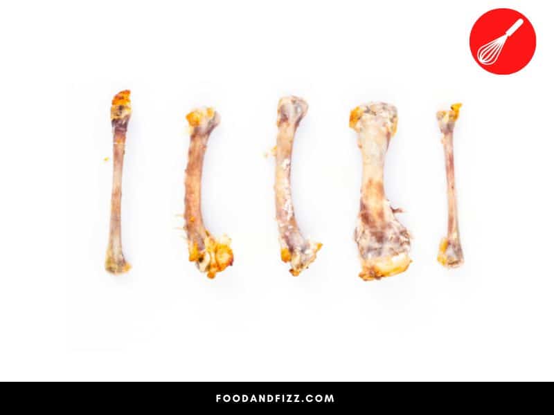 Chicken bones contain calcium and phosphorous.