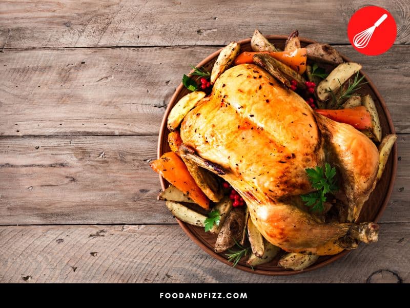 Chicken can only be safely left out for 2 hours at room temperature, 1 hour if the room is over 90 degrees fahrenheit.