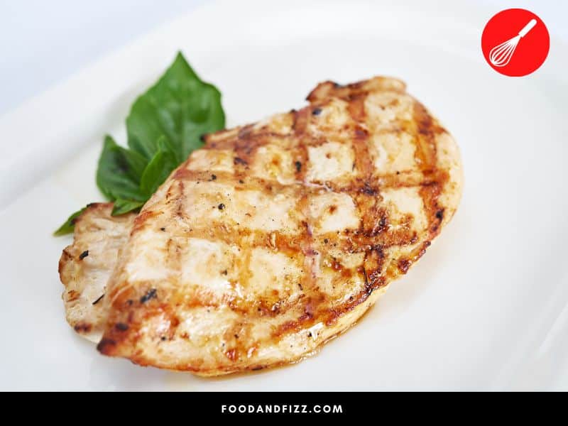 Chicken is made up of mostly water, protein and fat.