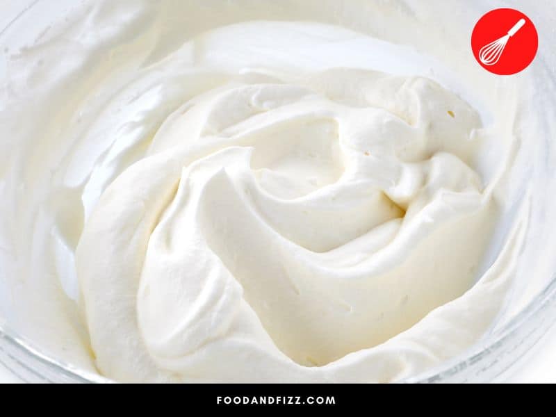 Heavy cream has a fat content of at least 36 percent.