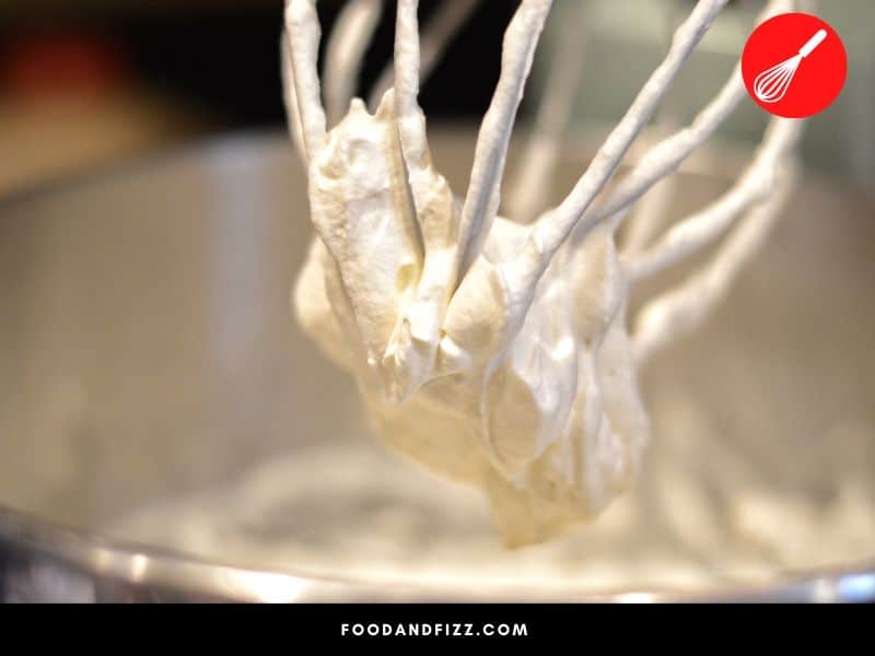 Leaving your heavy cream in the mixer for too long can lead to overwhipping, which causes chunky cream.