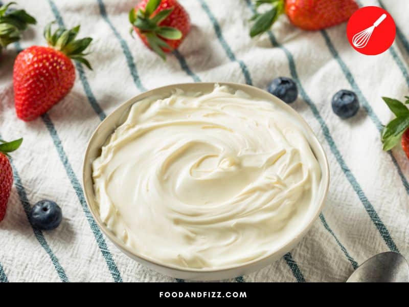 Mascarpone cheese is made from heavy cream and citric or tartaric acid.