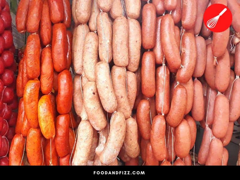 Sausage can be made from various types of meat, not just ground pork.