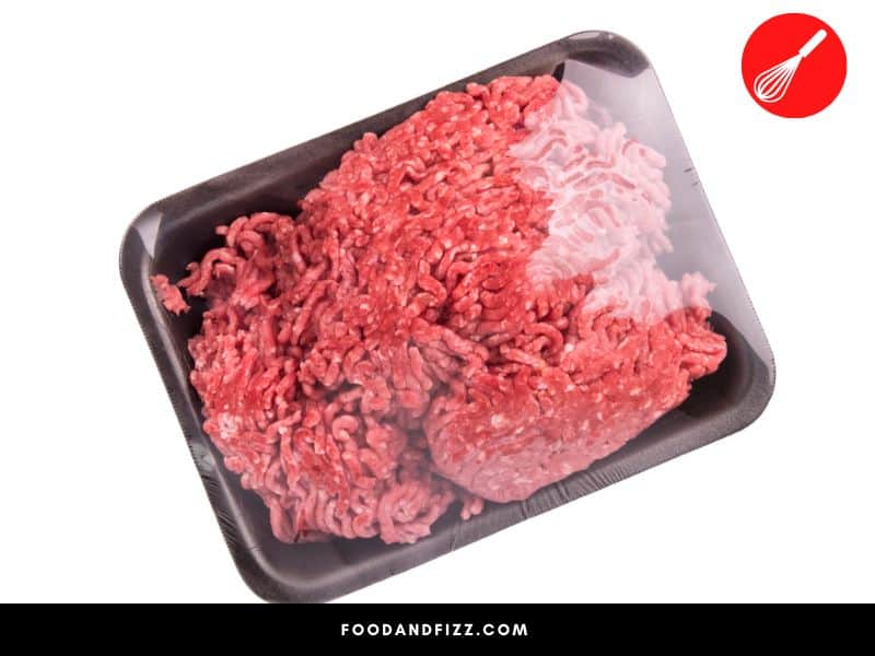 There is a type of packaging that regulates the atmosphere inside the package of the ground beef that allows it to maintain its freshness for longer.