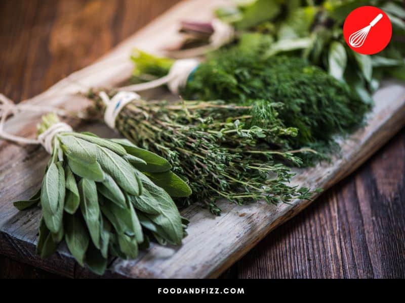 A bunch of herbs usually means one or two ounces.