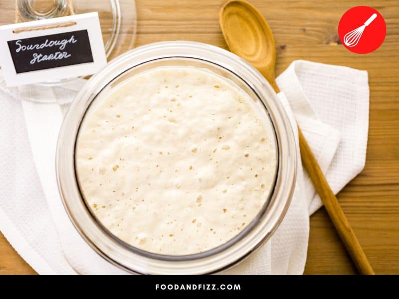 A sourdough starter that smells like acetone is likely hungry and needs to be fed more.