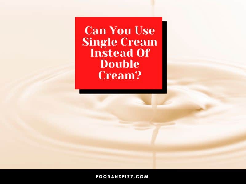 Can You Use Single Cream Instead Of Double Cream?