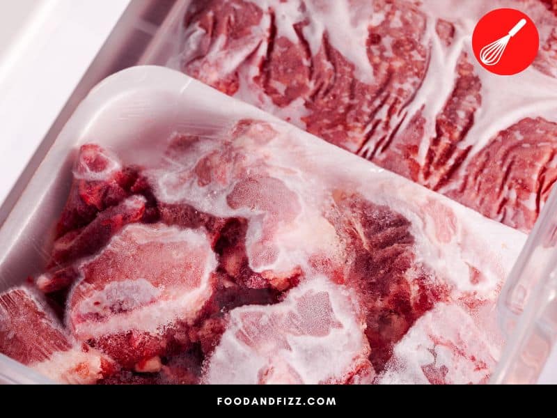Freezer burn causes color and texture changes in meat, and may make your ground beef appear paler.
