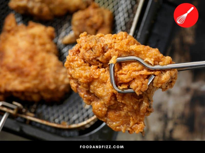 Fried chicken loses more weight than grilled or baked chicken.