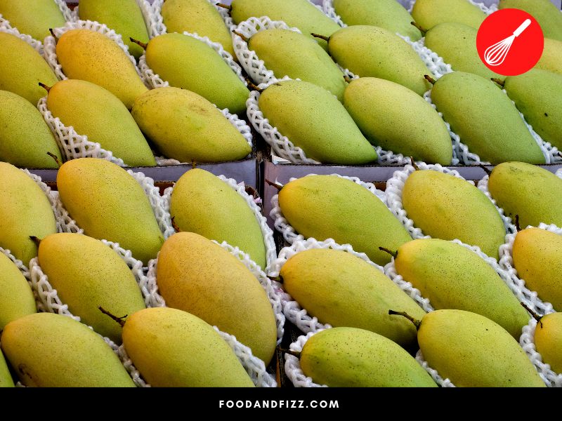 Mangoes naturally contain enzymes that can trigger the release of compounds that cause browning, or hasten spoilage.