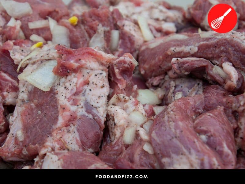 Soaking meat too long in vinegar can draw out too much moisture and cause meat to become tough.