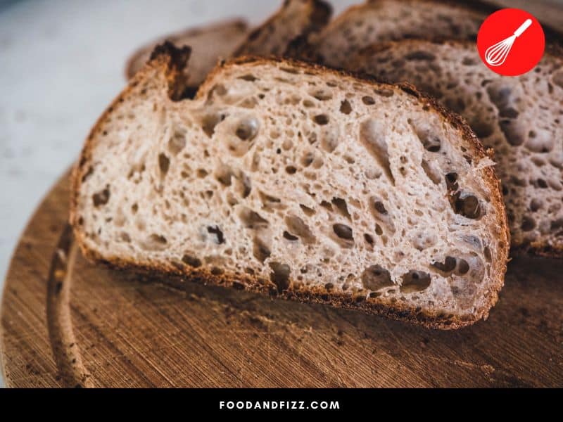 Sourdough is naturally leavened by wild yeast and bacteria.