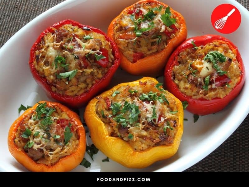 Stuffed bell peppers is just one type of dish you can make with hamburger patties.