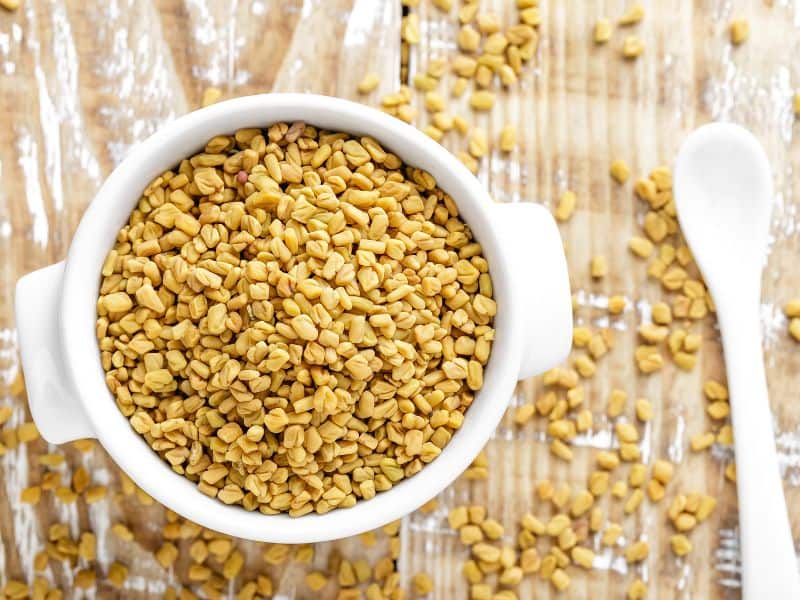 Fenugreek seeds are hard and angular in shape.