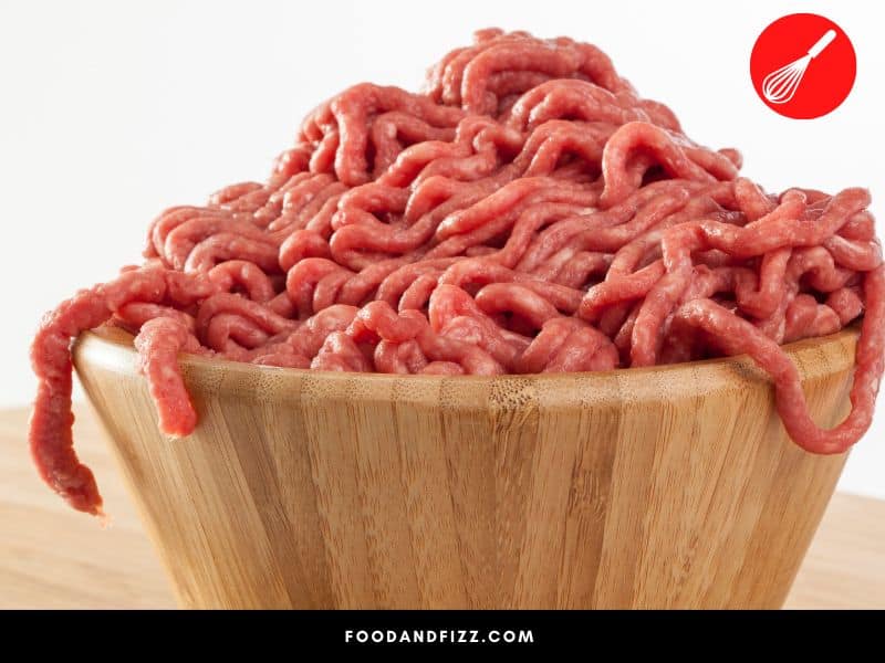 Ground beef that has an unusual smell, color and texture should be discarded.
