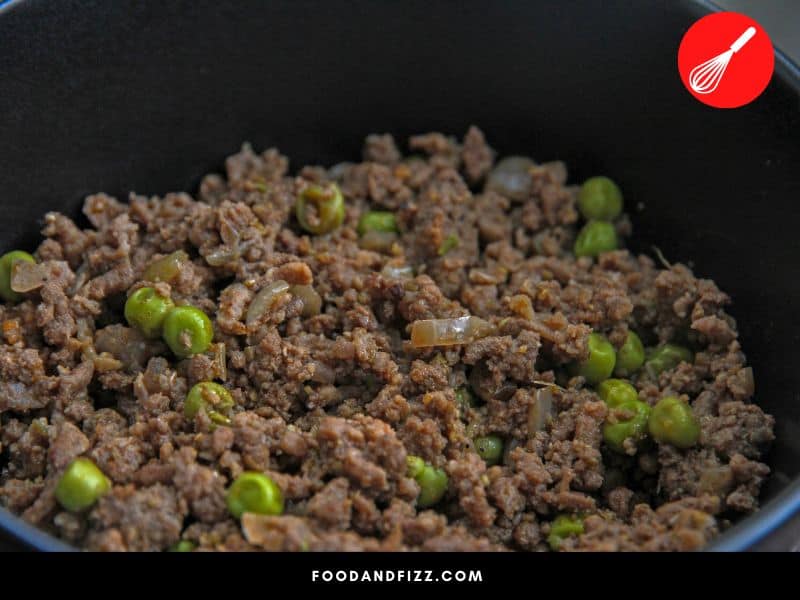 If cooked ground beef has turned a shade apart from brown, it is a sign it has gone bad.