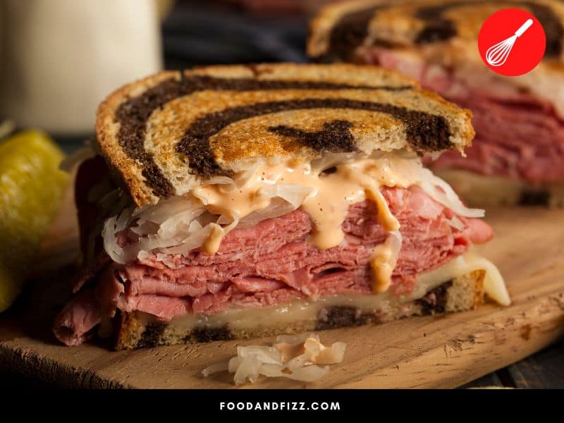 Russian dressing elevates the taste of reuben sandwiches.