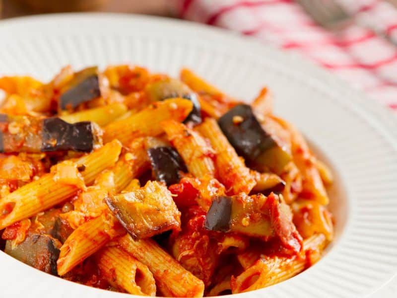 Pasta Alla Norma is a classic Sicilian dish with eggplants as the star of the show.